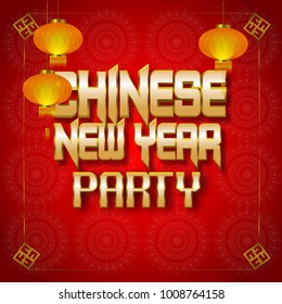 Chinese new year flyer 2018