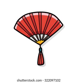 Chinese New Year Folding fan doodle