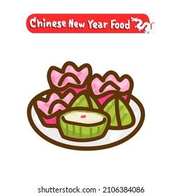 Chinese New Year Food Vector.