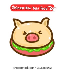 Chinese New Year Food Vector.