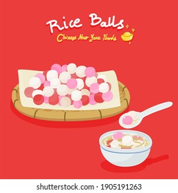 Chinese new year foods "Rice Ball"