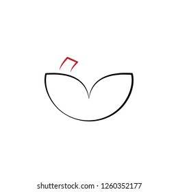 Chinese new year, fortune cookie icon. Can be used for web, logo, mobile app, UI, UX