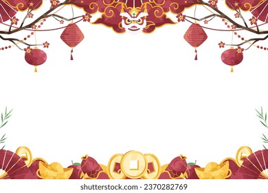 Chinese New Year Frame Background