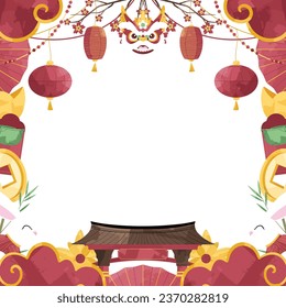 Chinese New Year Frame Background