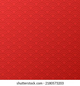 Chinese new year Frame with copy space ,asian elements with craft style on Red background.
