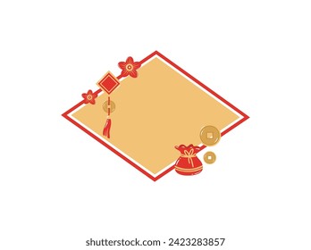 Chinese New Year Frame Ornament Background
