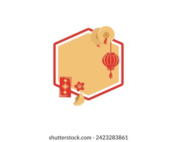 Chinese New Year Frame Ornament Background