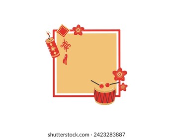 Chinese New Year Frame Ornament Background