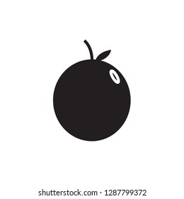 Chinese New Year Fruit Icon, Solid Vector