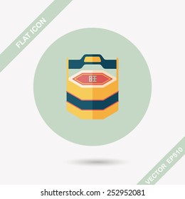 Chinese New Year gift box flat icon with long shadow,eps10