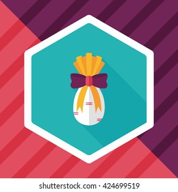 Chinese New Year gifts flat icon with long shadow,eps10