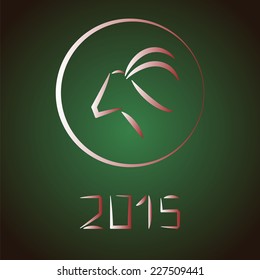 Chinese new year of the goat 2015. Vector illustration