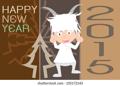 Chinese New Year of the Goat 2015, happy new year vector