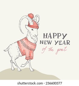 Chinese New Year of The Goat 2015, Eps 10 Vector Illustration