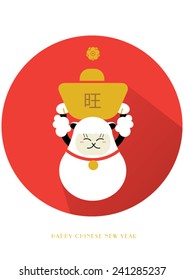 Chinese New Year Of The Goat 2015 Greeting Card Or Blurb (Translation: Means Prosperous In English)