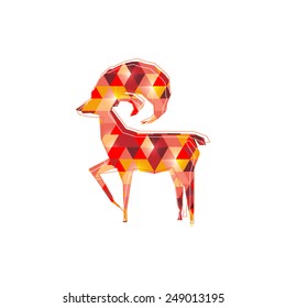 Chinese New Year of the Goat geometric shape vector