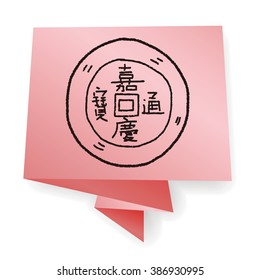 Chinese New Year; Gold ingot means " wish good luck and fortune come." doodle