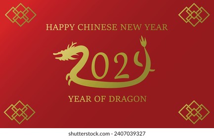 Chinese New Year greeting, 2024, Year of Dragon