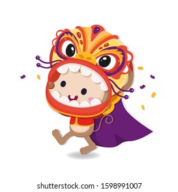 Chinese New Year greeting card. Happy rat year. Animal cartoon character set. Vector illustration. The year of the rat.