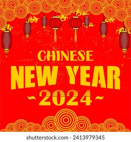 chinese new year greeting card chinese new year background vector illustration