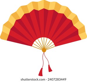 Chinese New Year Hand Fan Illustration