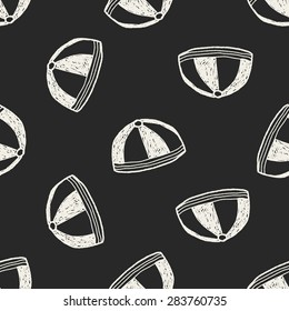 Chinese New Year; Chinese hat doodle seamless pattern background