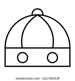 Chinese new year hat vector icon or logo illustration on white background. Perfect use for website, pattern, design, etc.