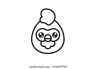 Chinese New Year Icon Chicken Outline