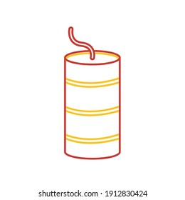 Chinese New Year icon Fireworks Color Lines-02
