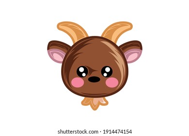 Chinese New Year Icon Goat Fill