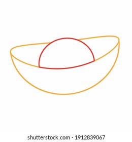 Chinese New Year icon hat Color Lines