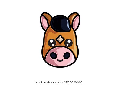 Chinese New Year Icon Horse Fill Outline