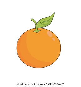 Chinese New Year icon orange fruit Fill Line