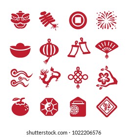 Chinese new year icon set