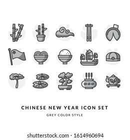 Chinese New Year Icon Set 2020