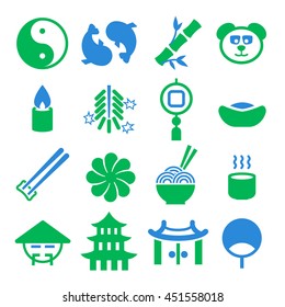 chinese new year icon set