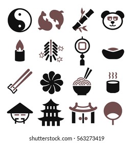 chinese new year icon set