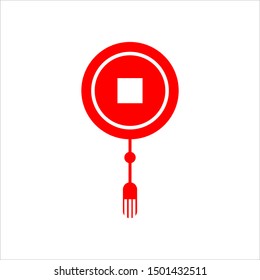 Chinese New Year Icons Set with Outline Filled Style