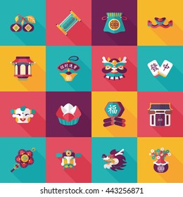 Chinese new year icons set