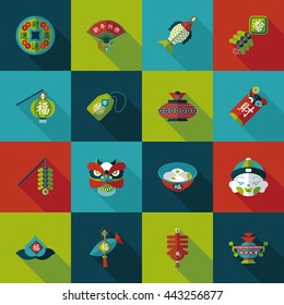 Chinese new year icons set