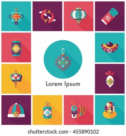 Chinese new year icons set