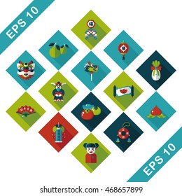 Chinese new year icons set