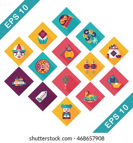 Chinese new year icons set