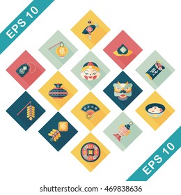 Chinese new year icons set