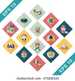 Chinese new year icons set