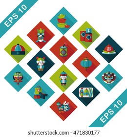 Chinese new year icons set