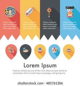 Chinese new year icons set