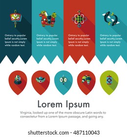 Chinese new year icons set