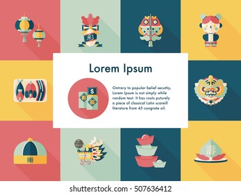 Chinese new year icons set