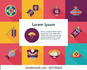 Chinese new year icons set